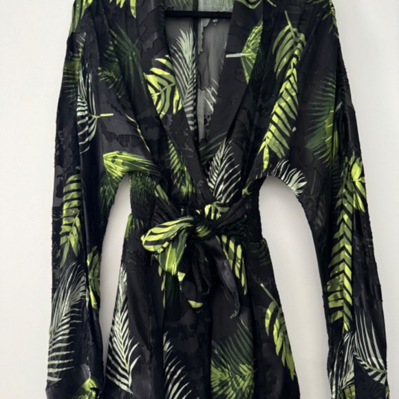 Camila Coelo Black and Green Romper - Picture 3 of 4